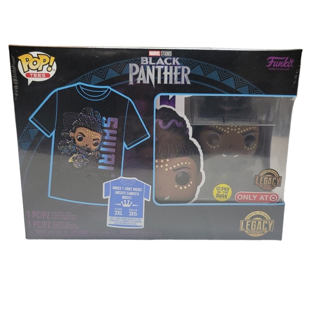 Funko POP & 2XL Tee Wakanda Forever Shuri Glow In The Dark Target Exclusive NIB